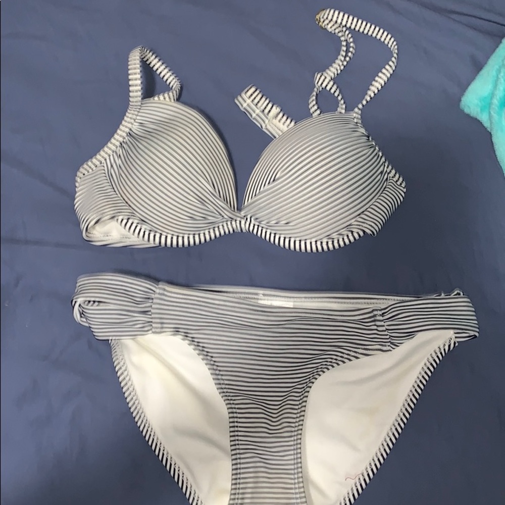 striped bikini